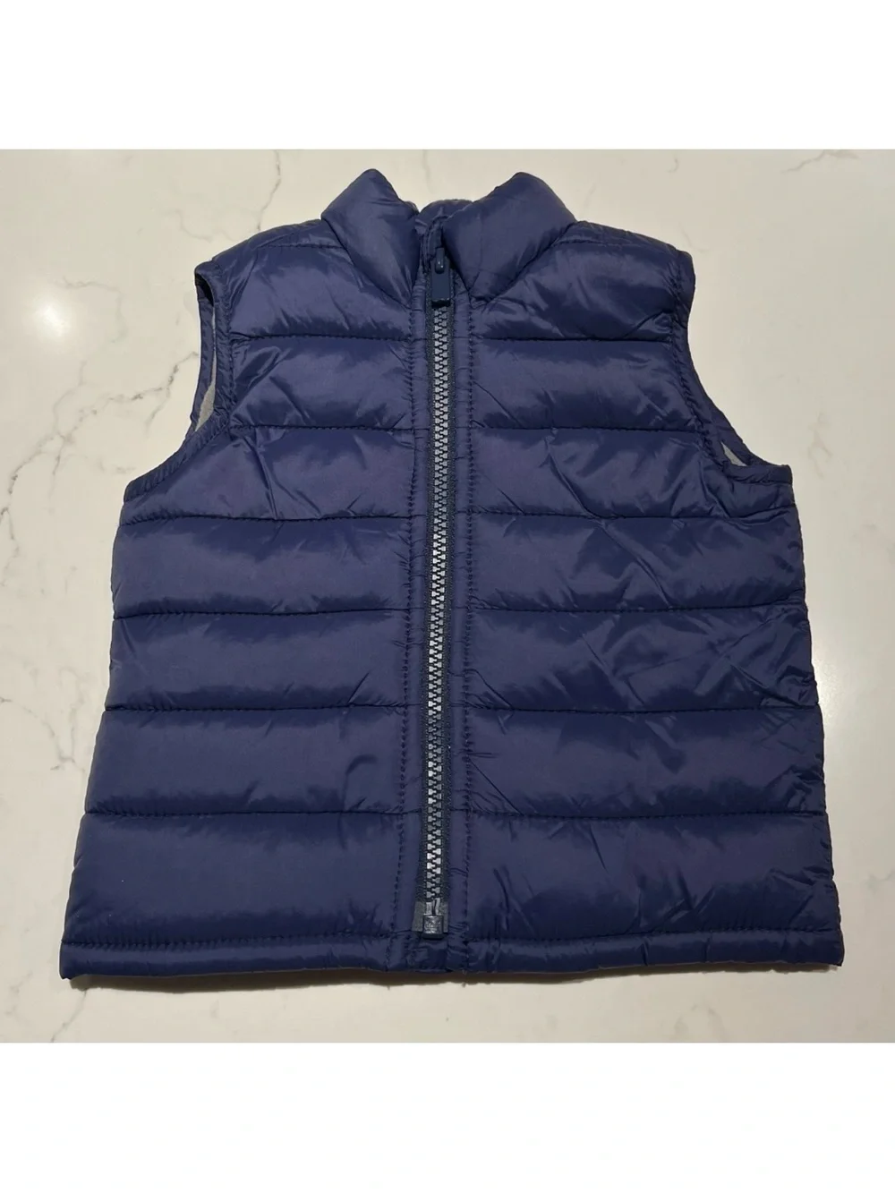 Old Navy • 6-12M • Infant Boys Navy Fleece Lined Puffer Vest